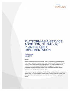 CumuLogic White_Paper_paas_adoption_May2012